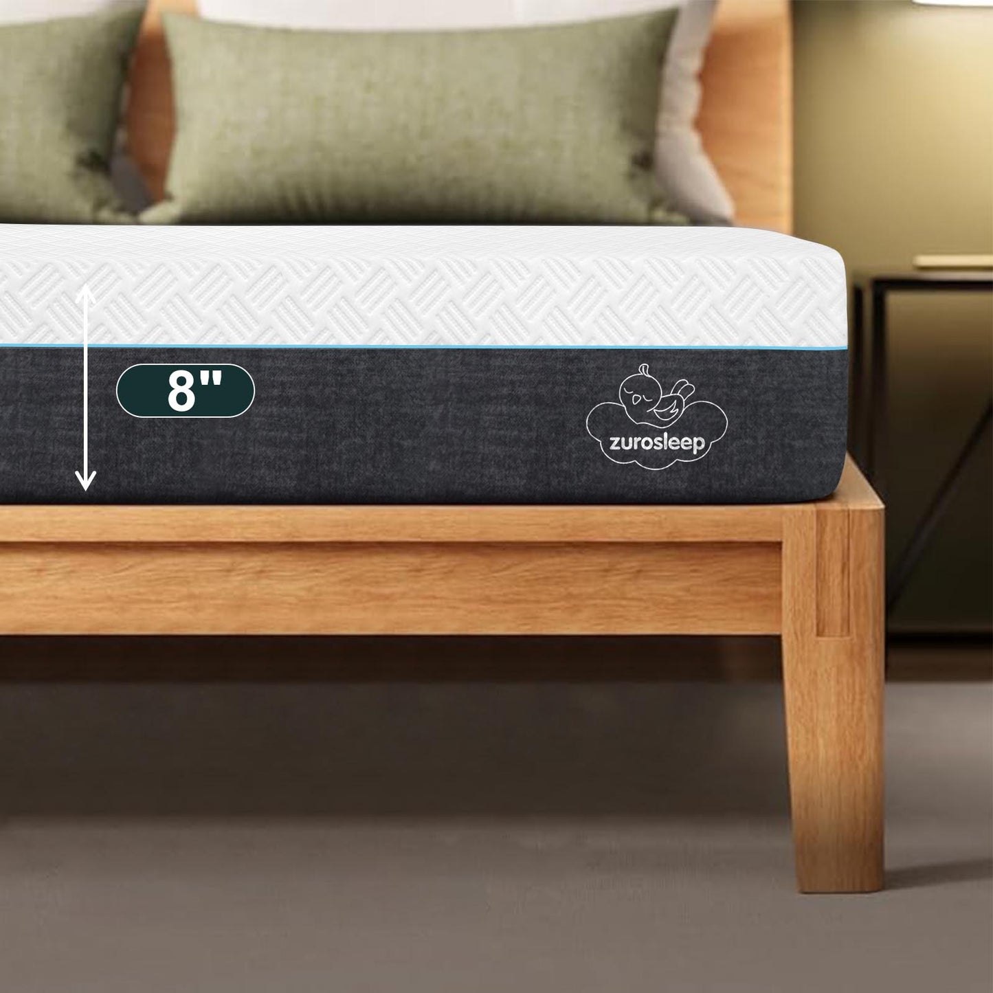 8″ Memory Foam Orthopedic Mattress in a Box – Pressure Relief & Support