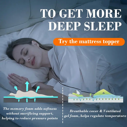 3 Inch Memory Foam Mattress Topper Double For Back Pain