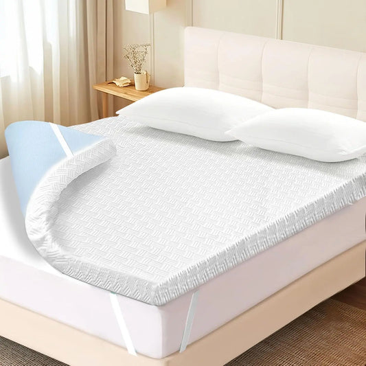 Mattress Topper with Dual-Layer Memory Foam and Breathable Skin-Friendly Cover